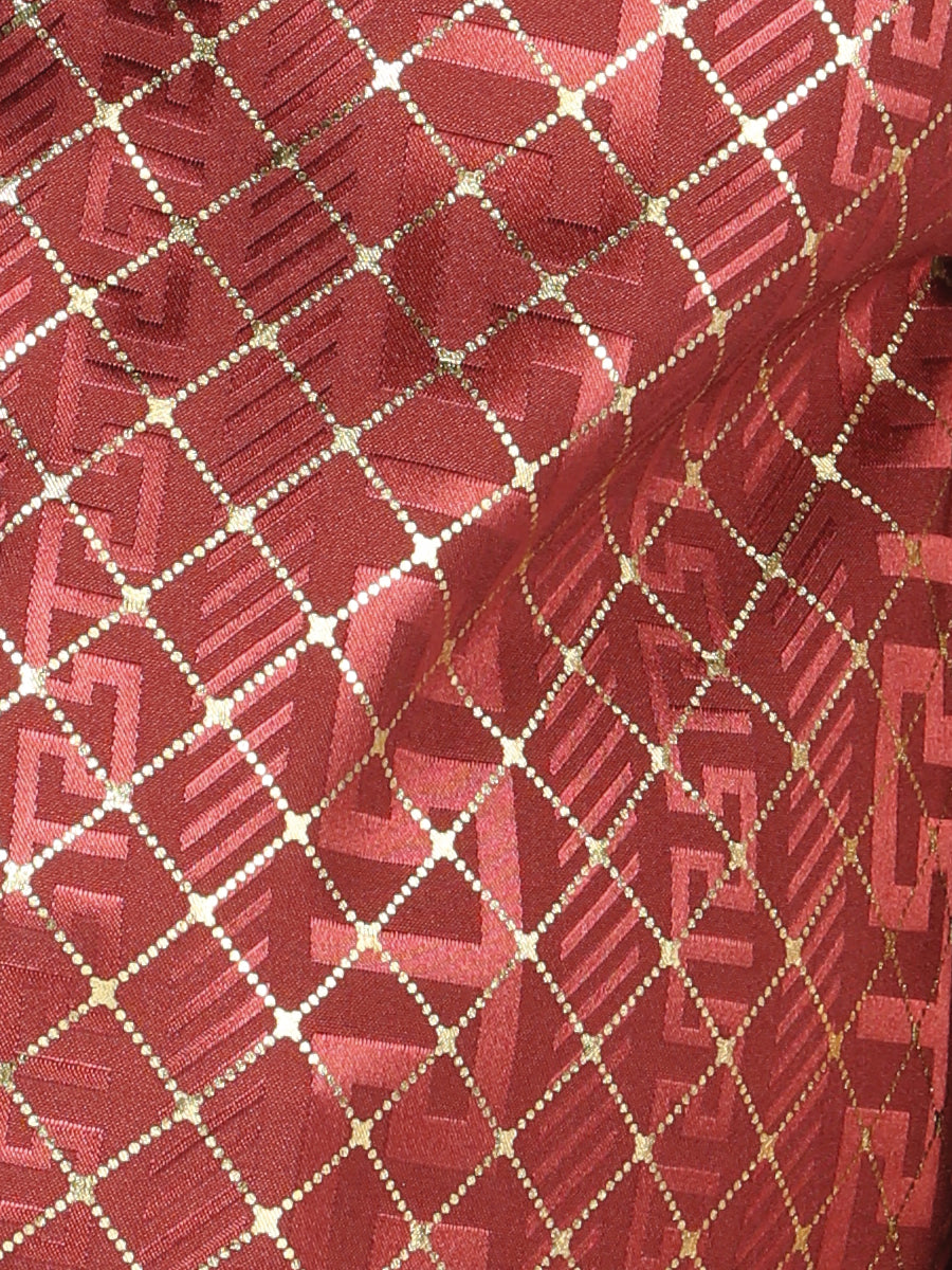 Camisa informal de manga larga color burdeos El General 44570