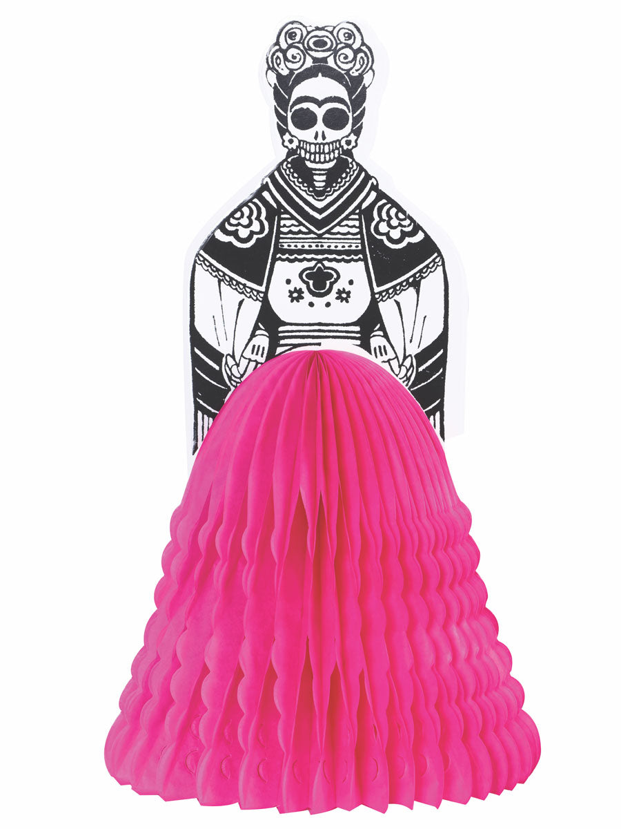 Decoración de Mesa Papel Picado Catrina Rosa 601829