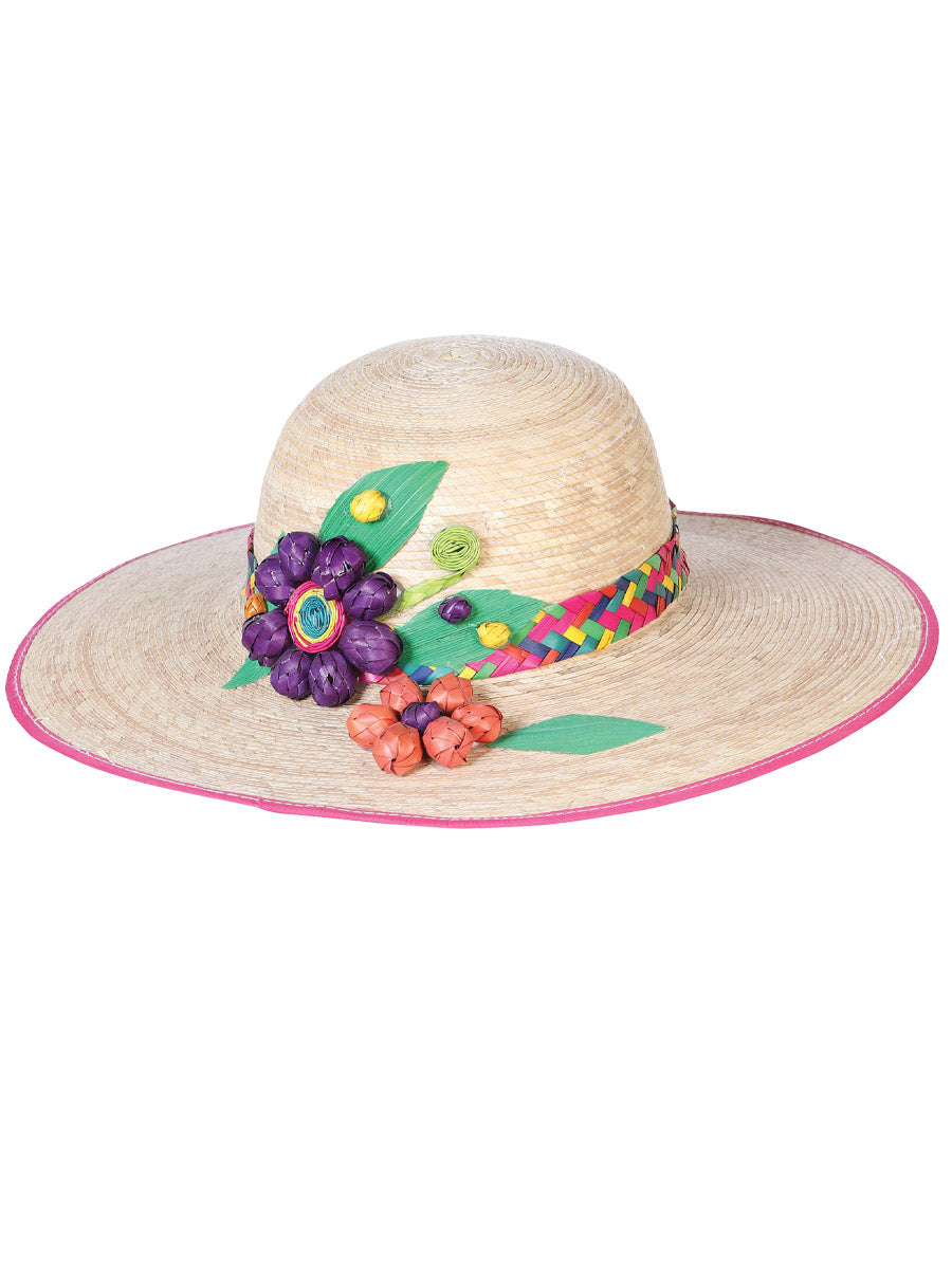 Sombrero Artesanal Mexicano Hecho a Mano Hoja de Palma Multicolor 602597