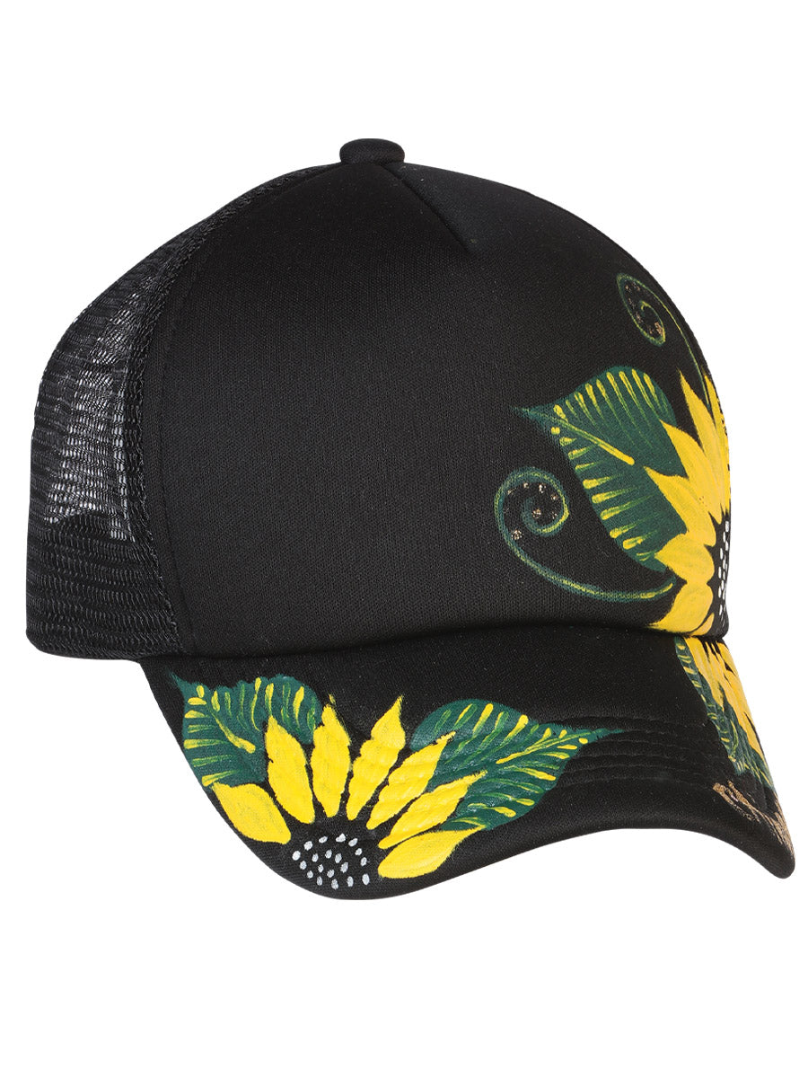 Gorra artesanal pintada a mano 60% poliéster, 40% Nailon Negro 602671
