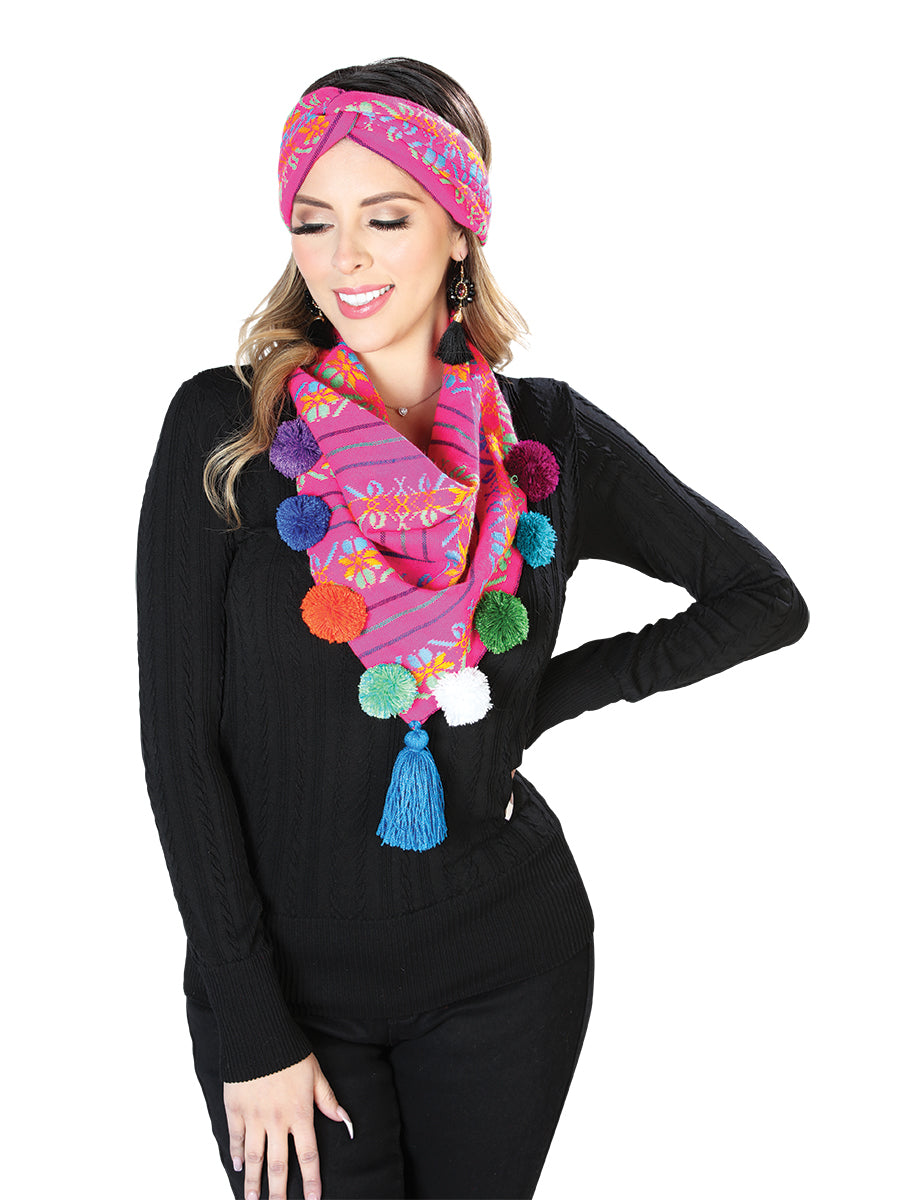 Conjunto Bufanda y Diadema 100% Poliéster Fucsia 603816