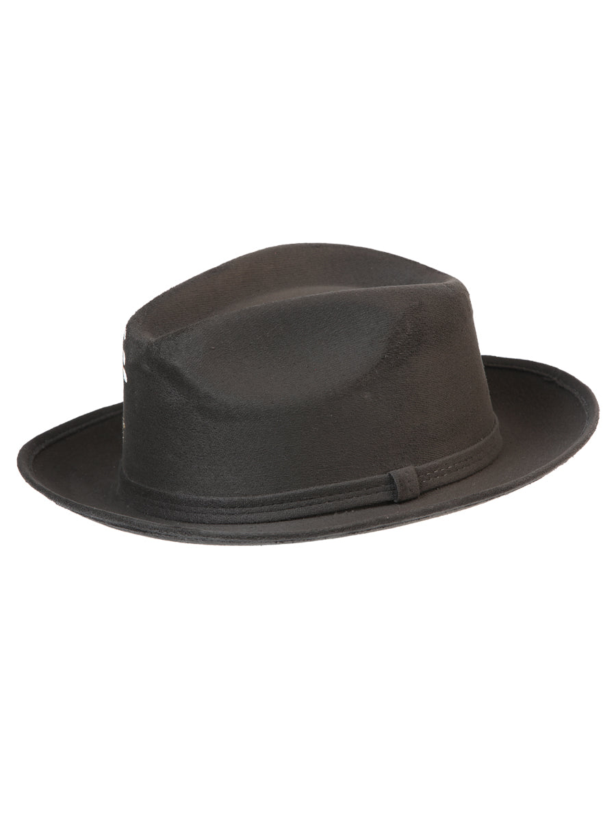 Sombrero Artesanal Pintado a Mano Gamuza Negra 603820