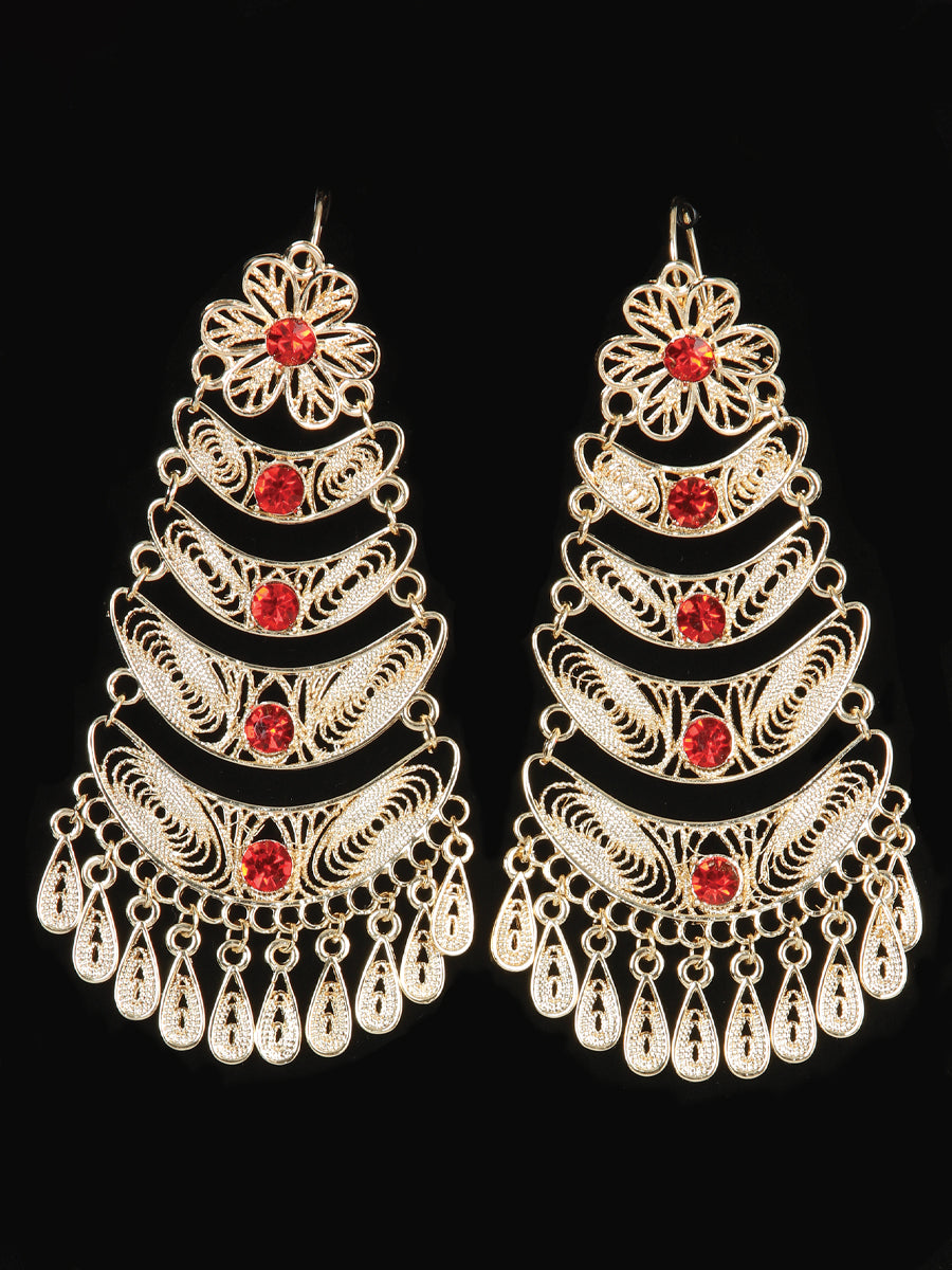 Aretes Artesanales Mexicanos Filigrana Oro 604031