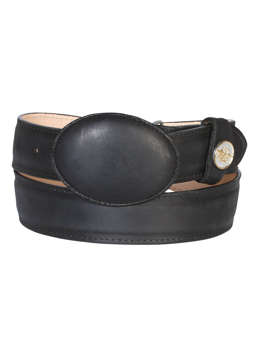 Cinturón vaquero para hombre El General - Cuero auténtico - Negro

 21274