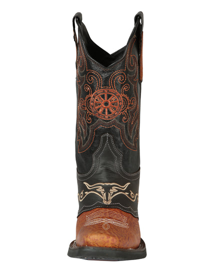 El General Rodeo Boot - Crazy  Wine with Embroidery 40667