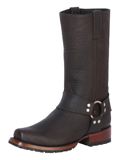 Bota de motociclista El General - Marrón oscuro loco 40673