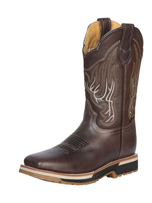 Bota de rodeo Establo para hombre - Piel bovina grizzly marrón

 41539