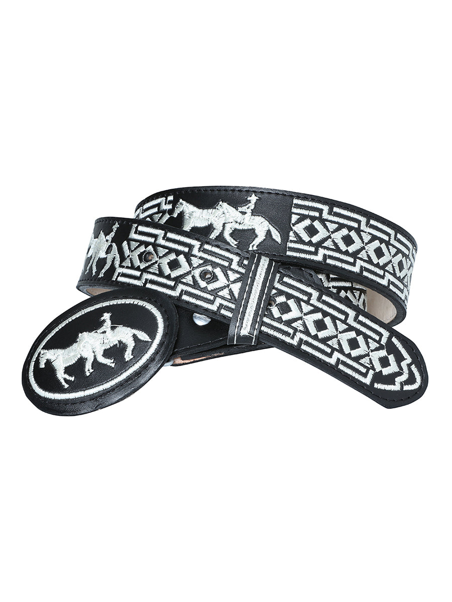 Cinturón Vaquero - El Señor de los Cielos - Caballo - Negro 41690