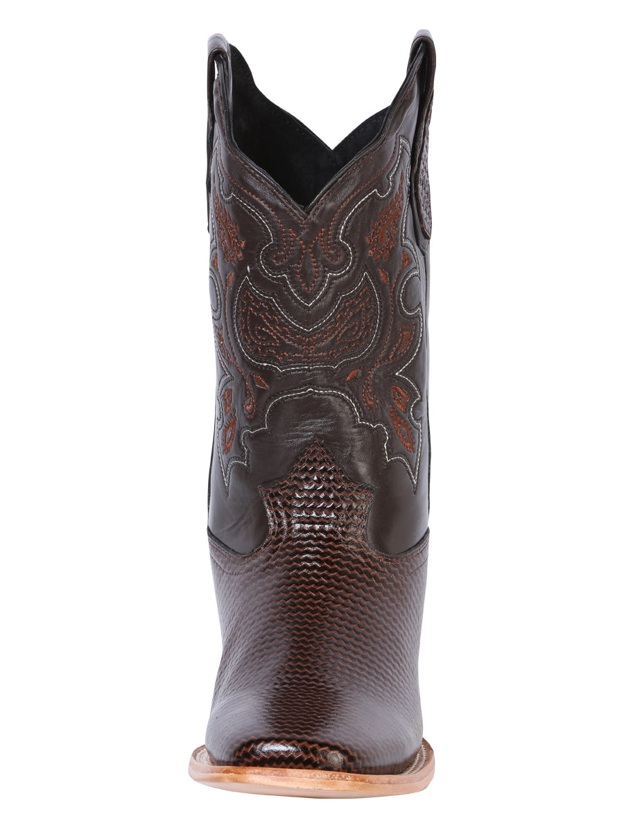 Bota de rodeo para hombre El General - Cigarro estampado 41791
