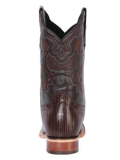 Bota de rodeo para hombre El General - Cigarro estampado 41791