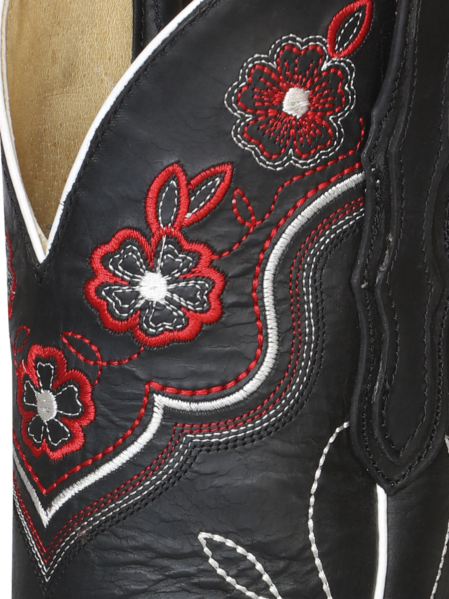 Woman Cowboy boot El General - Leatrher Crazy Black 42977
