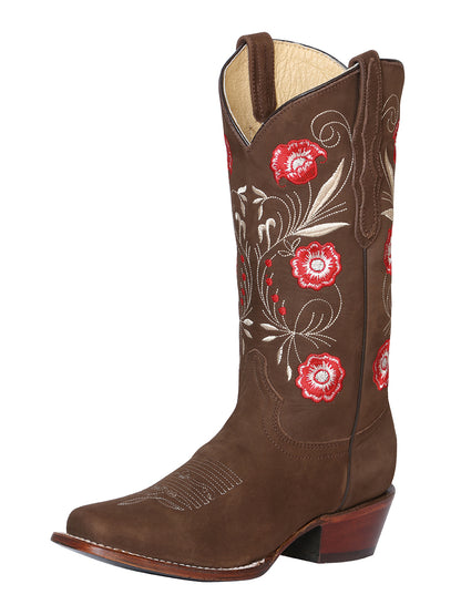 Bota Rodeo El General para mujer - Gamuza Marrón 42984