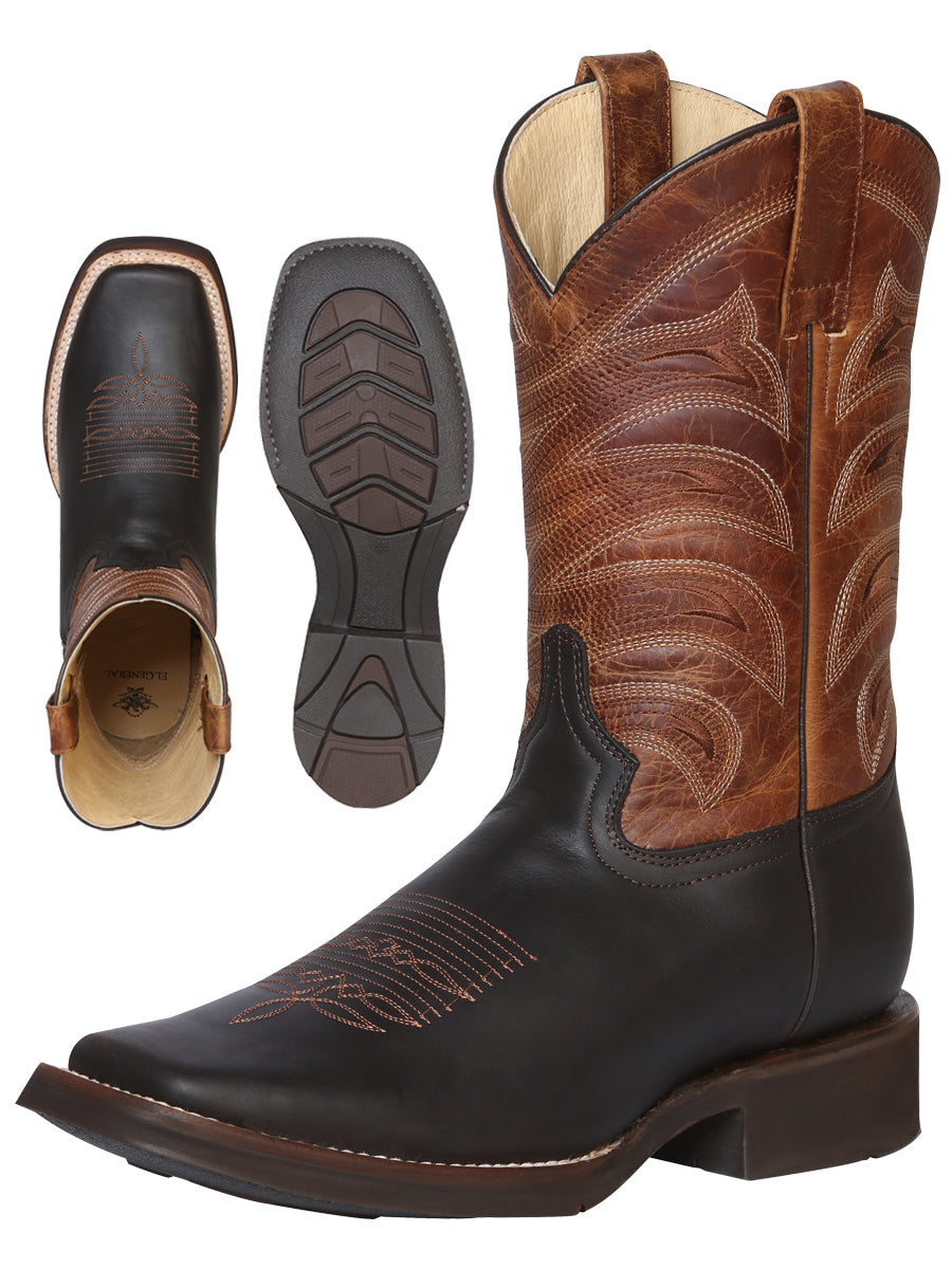 Bota de rodeo El General - Marrón oscuro loco 43000