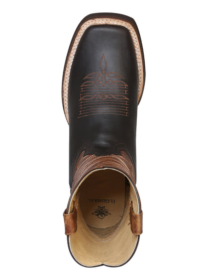 Bota de rodeo El General - Marrón oscuro loco 43000