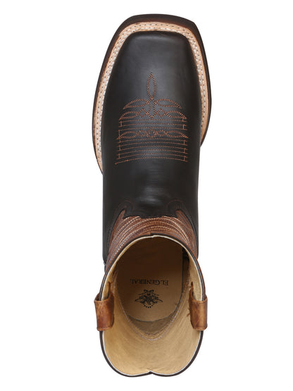 Bota de rodeo El General - Marrón oscuro loco 43000