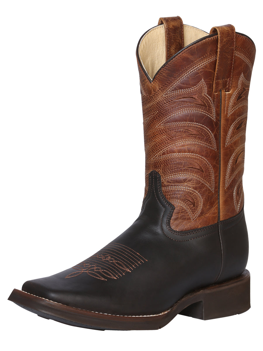 Bota de rodeo El General - Marrón oscuro loco 43000