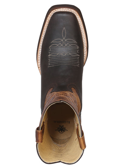 Bota de rodeo El General - Marrón oscuro loco 43004