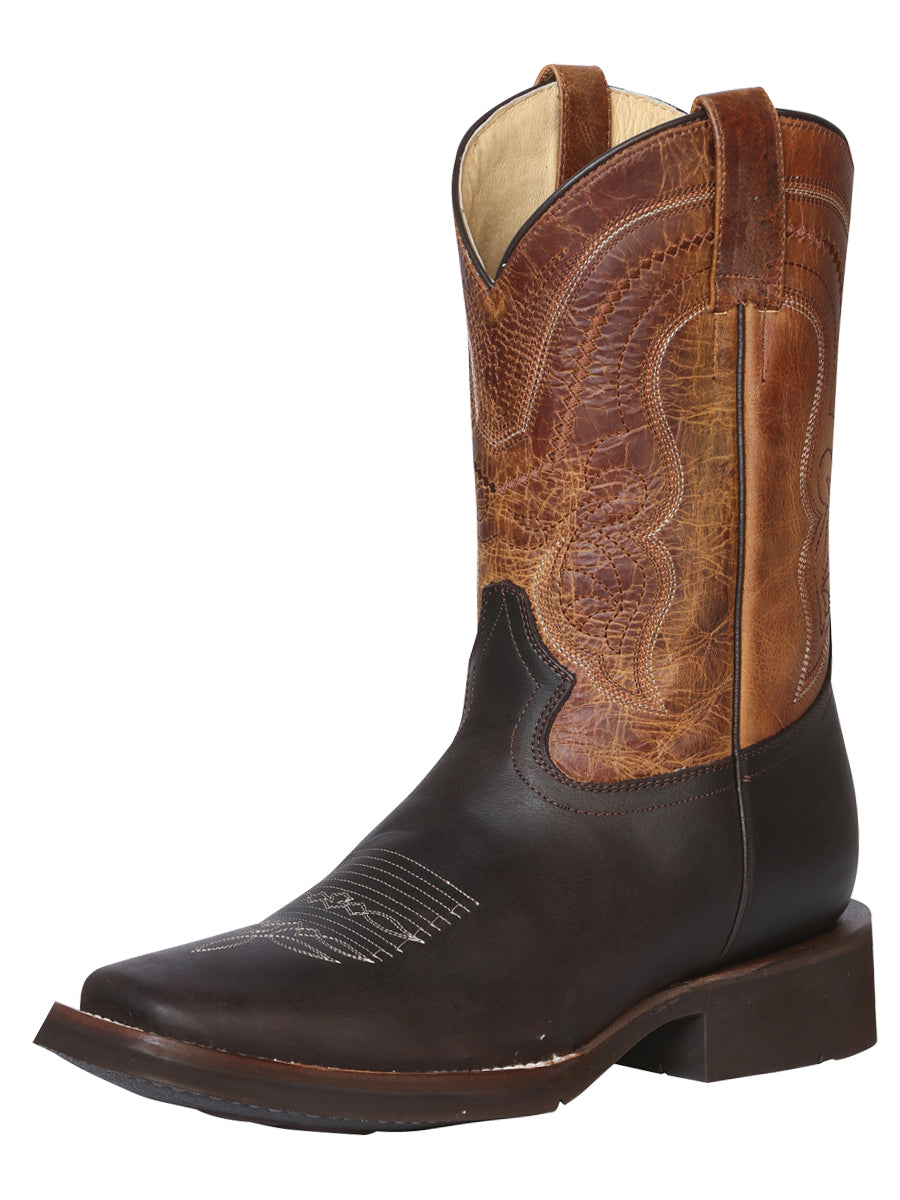 Bota de rodeo El General - Marrón oscuro loco 43004