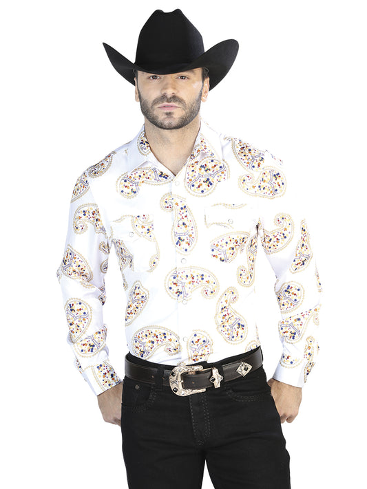 Camisa informal de manga larga dorada Off White 44064