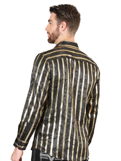 El General Black/Gold Casual Long-Sleeve Shirt 44554