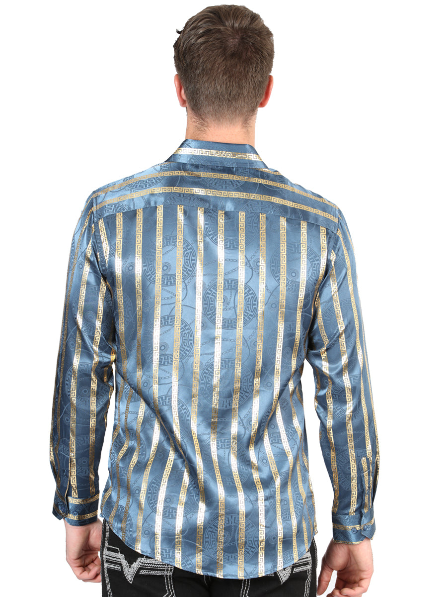 Camisa informal de manga larga El General Teal 44580