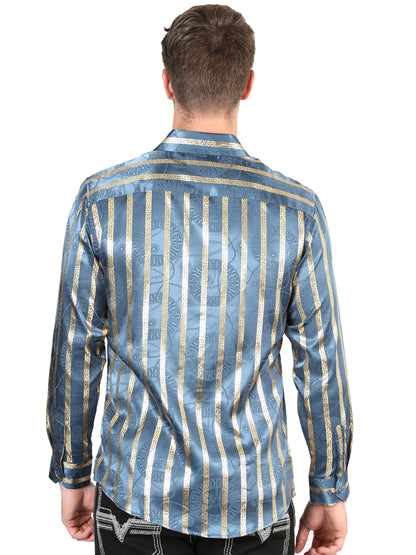 Camisa informal de manga larga El General Teal 44580