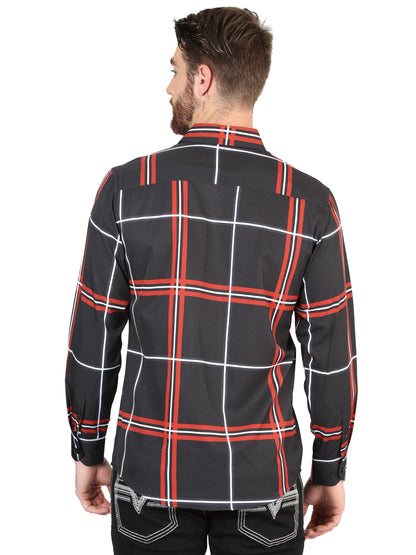 Camisa informal de manga larga negra El General 44605