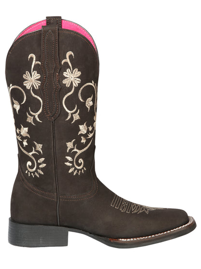 Cowboy Boot  - El Geneal Rodeo - Woman  - Nobuck Brown 44642