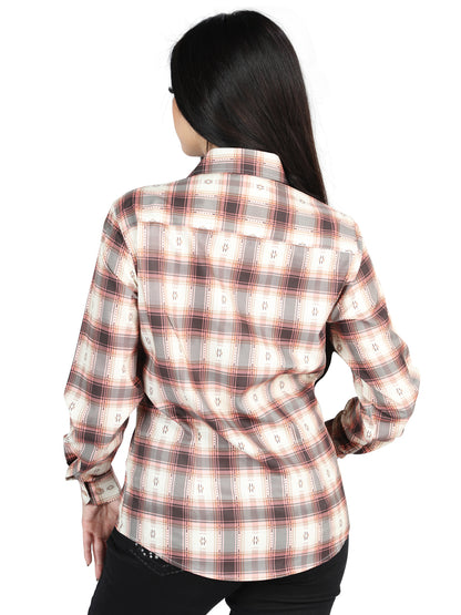 El General - Camisa informal de manga larga - Naranja Beige 44716