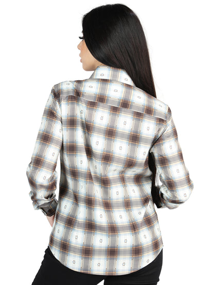 El General  -  Casual Long-Sleeve Shirt  -  Brown/Sand 44717