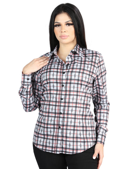 El General - Camisa informal de manga larga - Negro/Blanco 44720
