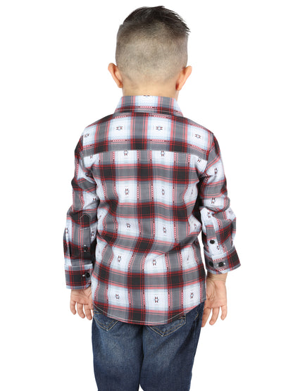 Camisa informal de manga larga El General negra/roja 44735