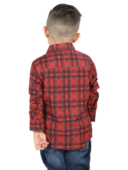 Camisa informal de manga larga roja El General 44739