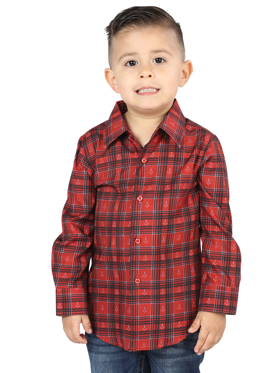 Camisa informal de manga larga roja El General 44739