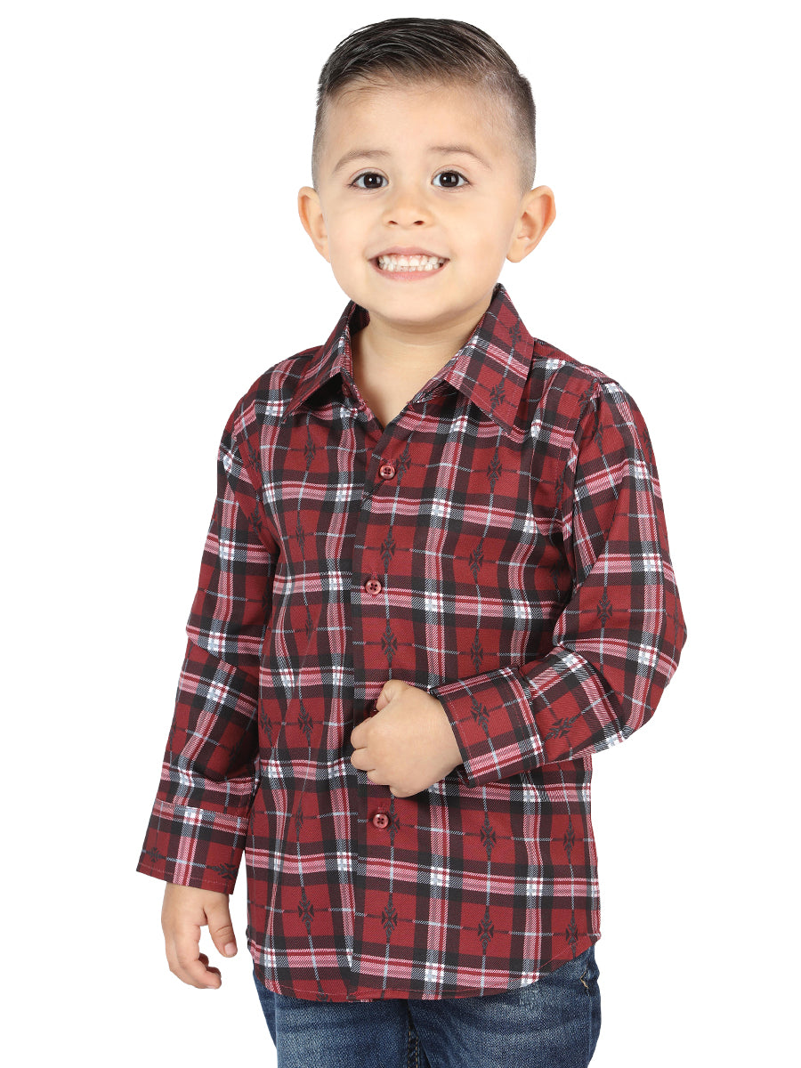 Camisa informal de manga larga roja El General 44744