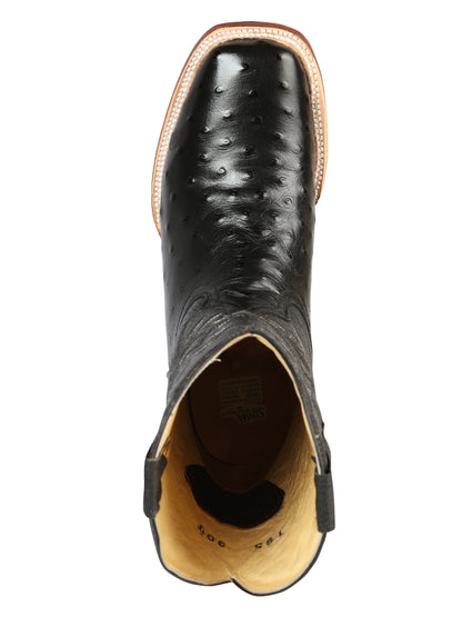 El General Rodeo - Printed Ostric leather boots - Black 44935