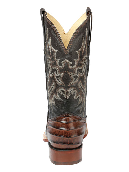 El Señor de los Cielos Men’s Rodeo Boot - Imitation Caiman Belly  Leather - Brown

 44937