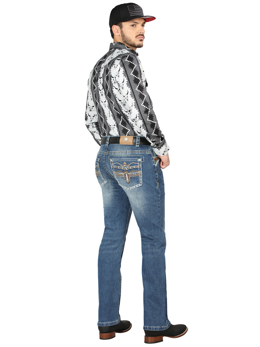 Vaqueros Centenario Bootcut Denim - Azul Medio 44971