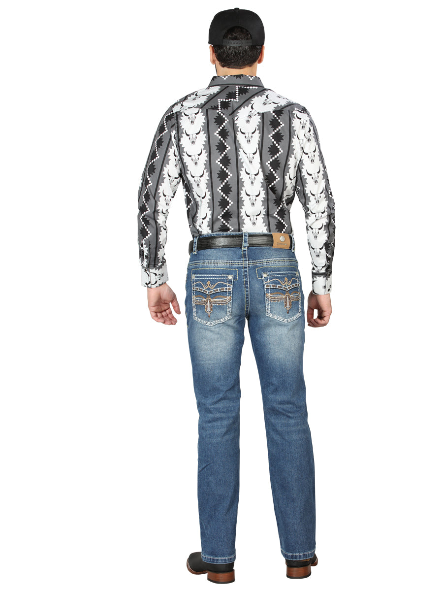Vaqueros Centenario Bootcut Denim - Azul Medio 44971