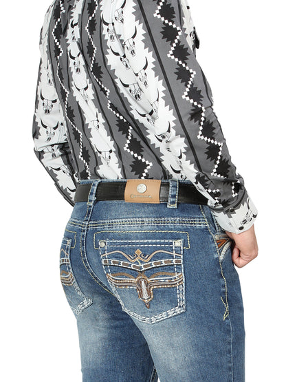 Vaqueros Centenario Bootcut Denim - Azul Medio 44971