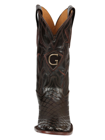 Men's Rodeo Boots - El General Pull-Up Leather - Brown 45173