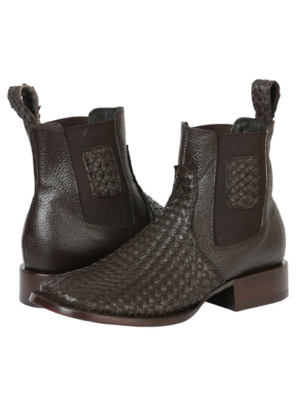 Botines tejidos Petatillo marrón Rodeo para hombre de El General 45177