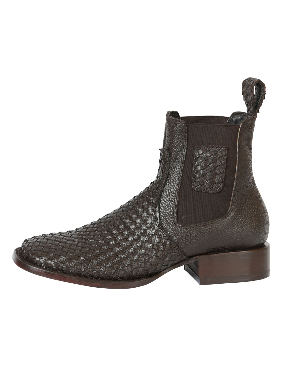 Botines tejidos Petatillo marrón Rodeo para hombre de El General 45177