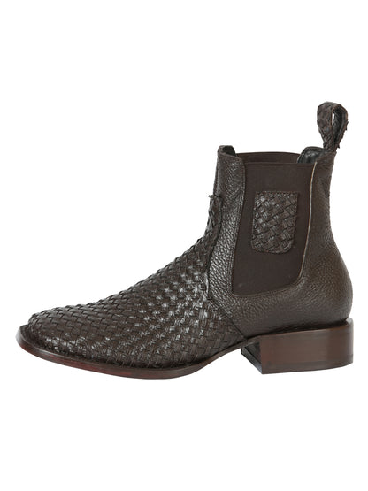Botines tejidos Petatillo marrón Rodeo para hombre de El General 45177