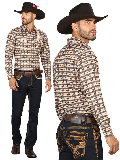 Pantalón vaquero Centenario azul lavado con detalles bordados en dorado para hombre 45313
