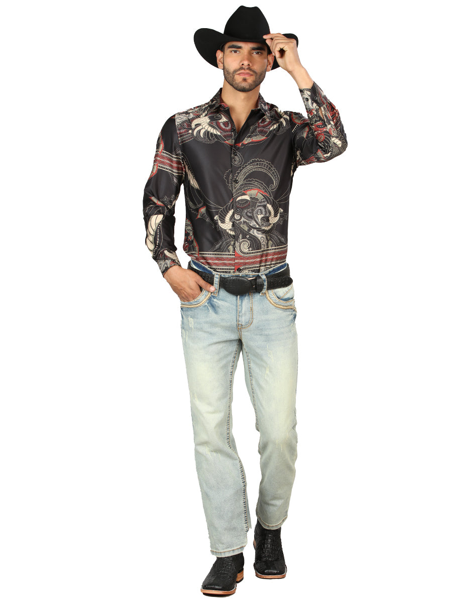 Pantalón vaquero azul claro con detalles bordados Centenario para hombre 45317