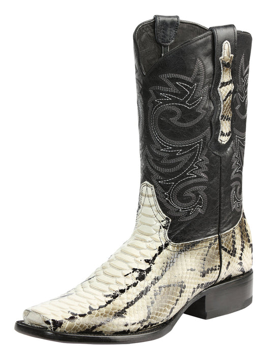 El General Men’s Python Imitation Rodeo Boots - Natural 45399