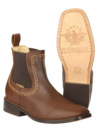 Botines de piel para hombre El General - Marrón 45421