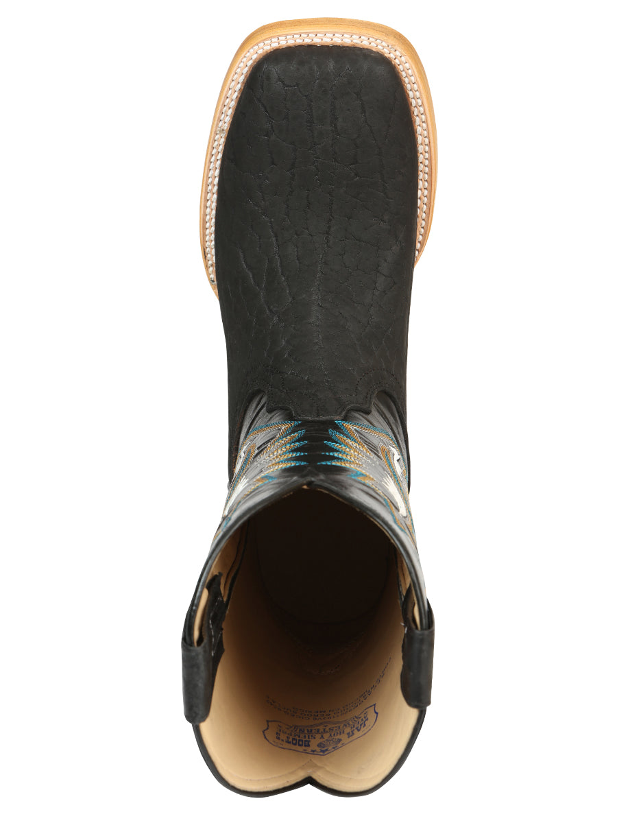 Bota de rodeo para hombre, imitación de cuello de toro, 45474