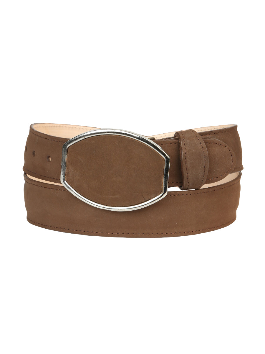 Cinturón vaquero para hombre El General Nubuck - Camel 45576